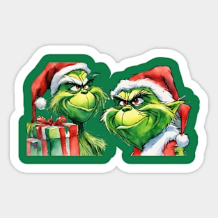 Double Grinch Sticker